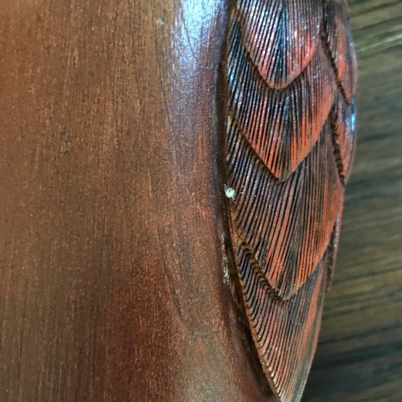 Owl Carved Vintage Wood Figurine - Picture 8 of 8